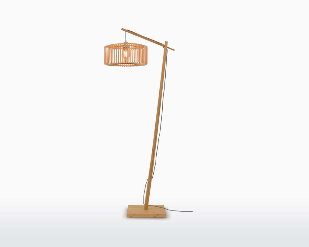 Floor Lamp BROMO Bamboo Black Wooden Amsterdam