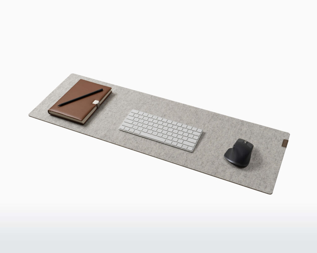 Felt & Cork Desk Mat Grey Oakywood