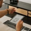 large modular drawer dual desk shelf add on